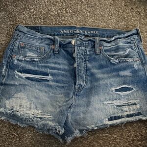American Eagle Outfitters Ripped Blue Jean Shorts